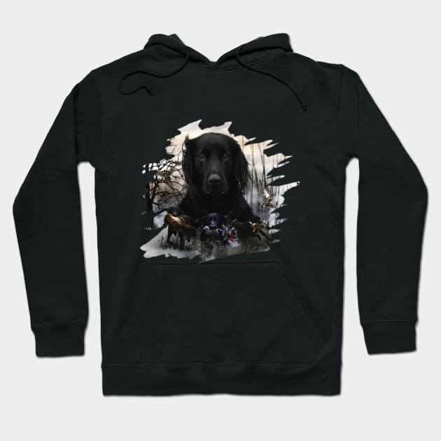 Black Golden Retriever Hoodie by German Wirehaired Pointer 